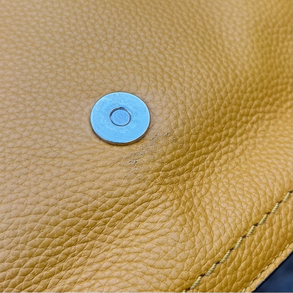 Kate Spade Nilla Hughes Street Pebbled Leather Crossbody Bag in Mustard Yellow - Picture 13 of 13